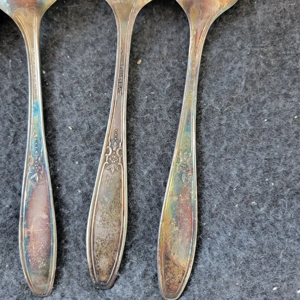 7 International Silver PRINCESS LADY DORIS‎ Spoons & Forks Silverplate 1929